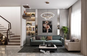 Phòng khách nhà liền kề tại Bình Dương Thiết kế nội thất đẹp – Nhà liền kề Bình Dương