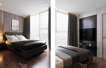 Phòng ngủ Masterise Smart City Tây Mỗ Thi công nội thất chung cư