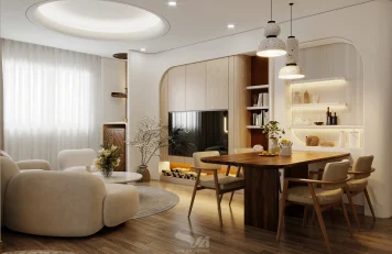 Phòng bếp chung cư ở Nghĩa Đô Thiết kế nội thất đẹp – Chung cư 2 phòng ngủ Nghĩa Đô