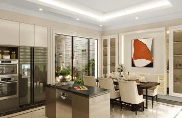 Phòng bếp biệt thự tại Vĩnh Phúc Thiết kế nội thất đẹp