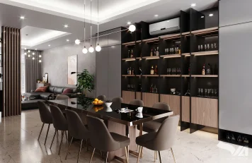 Phòng bếp nhà liền kề Quảng Ninh Thiết kế nội thất đẹp – Nhà liền kề Quảng Ninh