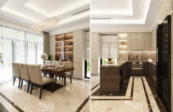 Phòng bếp biệt thự tại Tuyên Quang