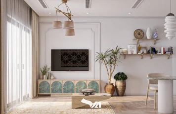 Thiết kế nội thất đẹp phong cách Art Decor tại chung cư The Sang Thiết kế nội thất đẹp theo phong cách Art Decor kết hợp Scandinavian