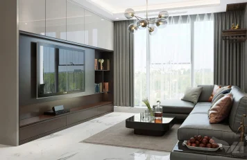 Phòng khách bếp chung cư Sunshine City Thi công nội thất chung cư Sunshine City tại Hà Nội