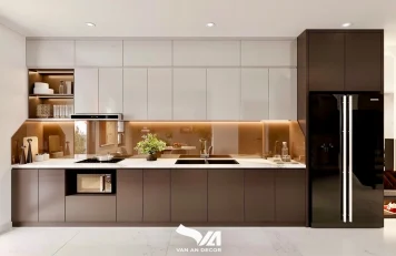 Phòng bếp nhà phố Sun Casa Central Thiết kế nội thất đẹp – Nhà phố phong cách hiện đại, sang trọng ở Khu Sun Casa Central, Bình Dương