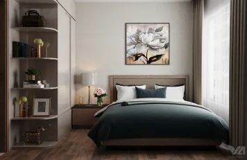 Phòng ngủ chung cư tại Vinhomes Ocean Park Thiết kế và thi công nội thất chung cư