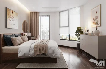 Phòng ngủ chung cư Luxury Park Views Thi công nội thất chung cư