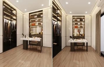 Phòng thay đồ nhà phố Kim Đồng Thiết kế nội thất đẹp