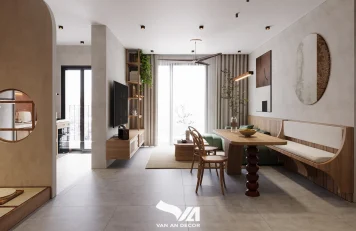 Thiết kế nội thất đẹp – Chung cư The Sang căn G, 1 phòng ngủ tại Đà Nẵng
