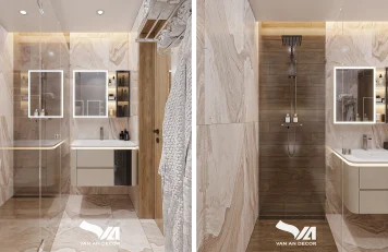 Phòng tắm nhà phố Khâm Thiên, Hà Nội