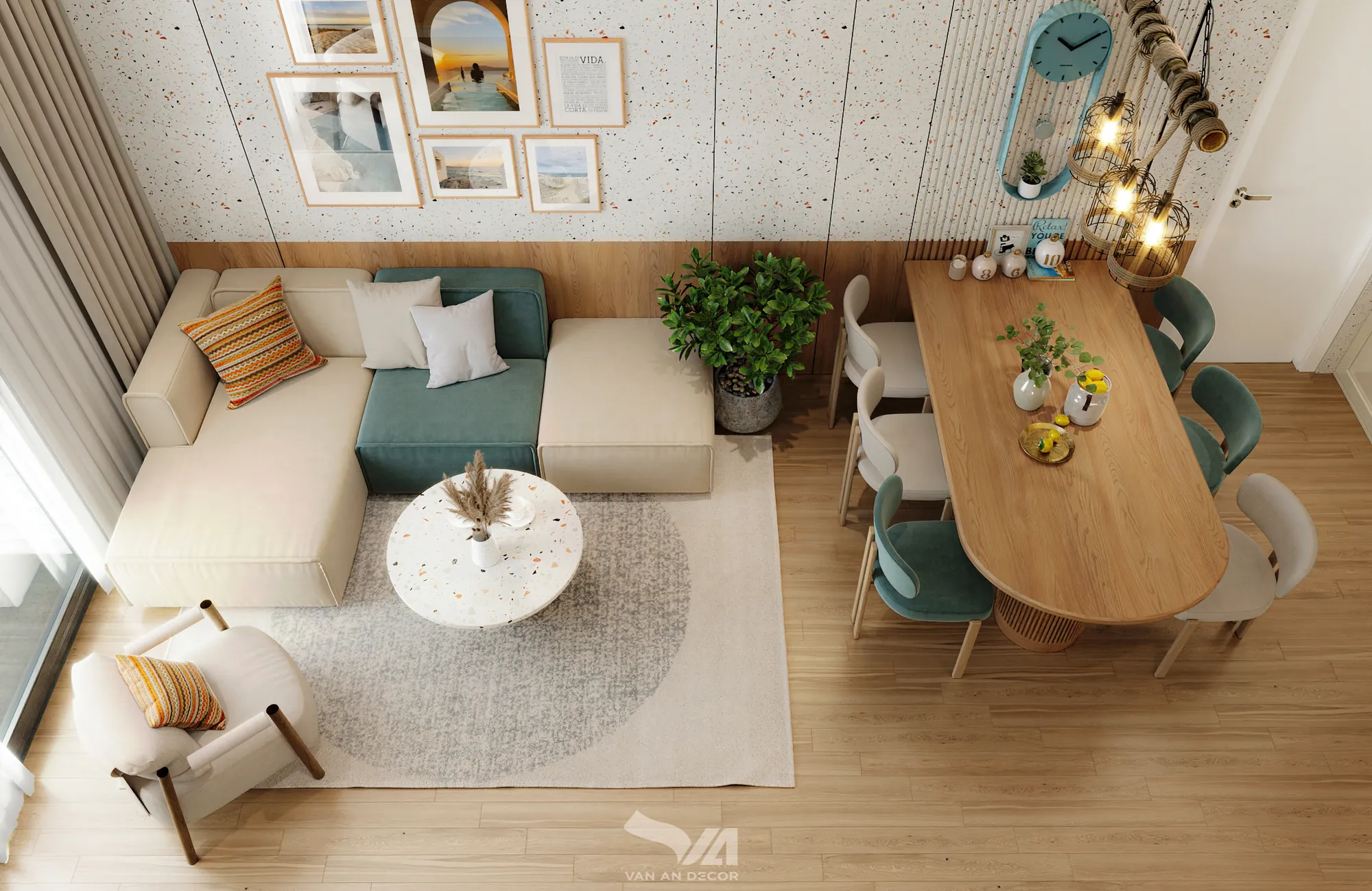 Kiểu Bắc Âu với gỗ sáng màu và ánh sáng tự nhiên