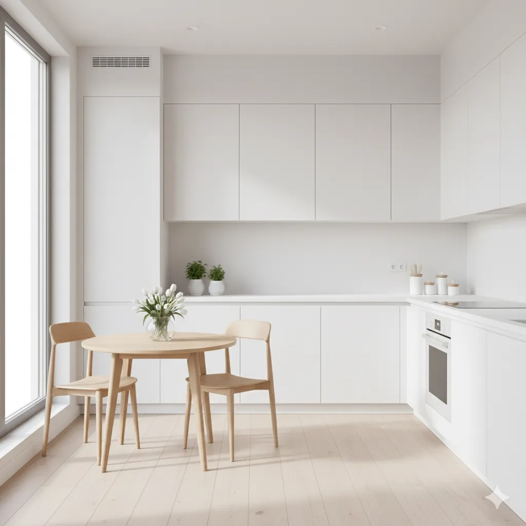 Thiết kế nội thất đẹp phòng bếp tối giản
