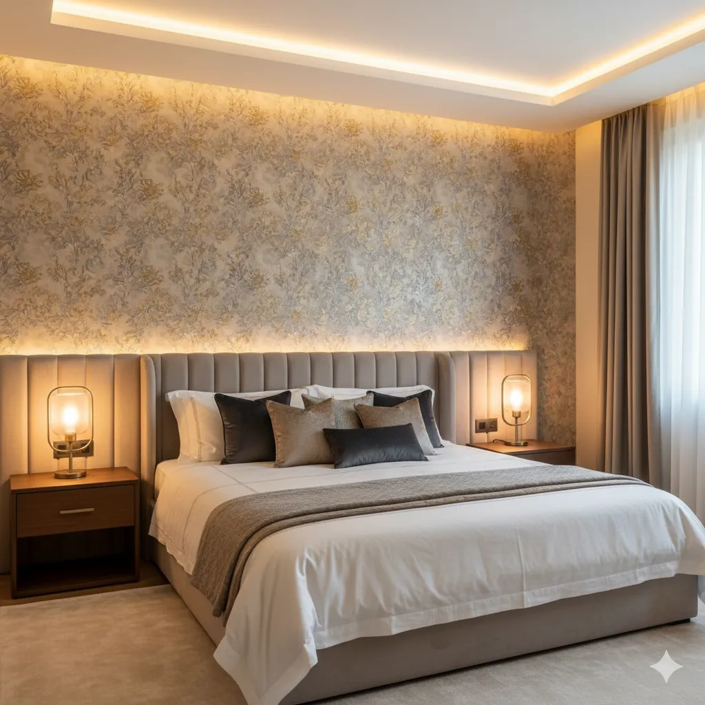Thiết kế nội thất đẹp với giấy dán tường cao cấp sang trọng