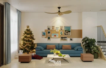 Thiết kế nội thất đẹp – Biệt thự song lập Bình Dương – Căn 63