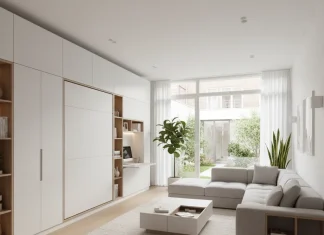 Thiết kế nội thất thông minh cho nhà phố – Giải pháp tối ưu công năng trong không gian Thiết kế nội thất phòng khách nhà phố với nội thất đa năng