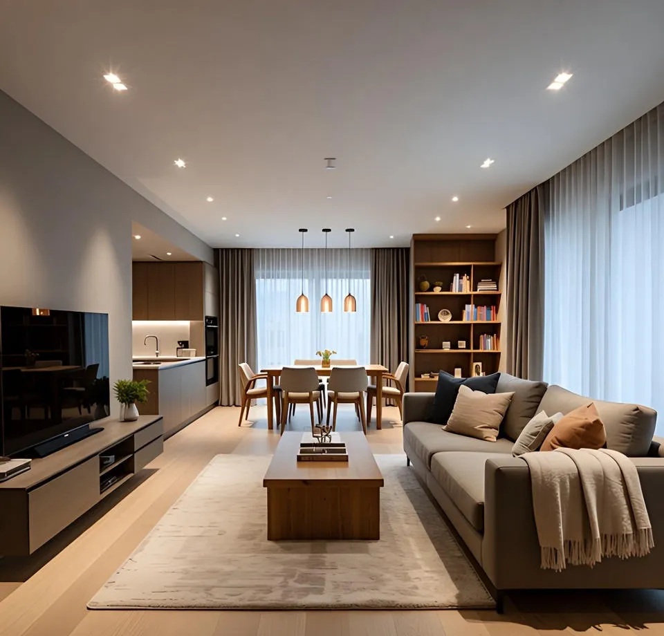 thiết kế nội thất đẹp tổng thể không gian nhà ở hiện đại