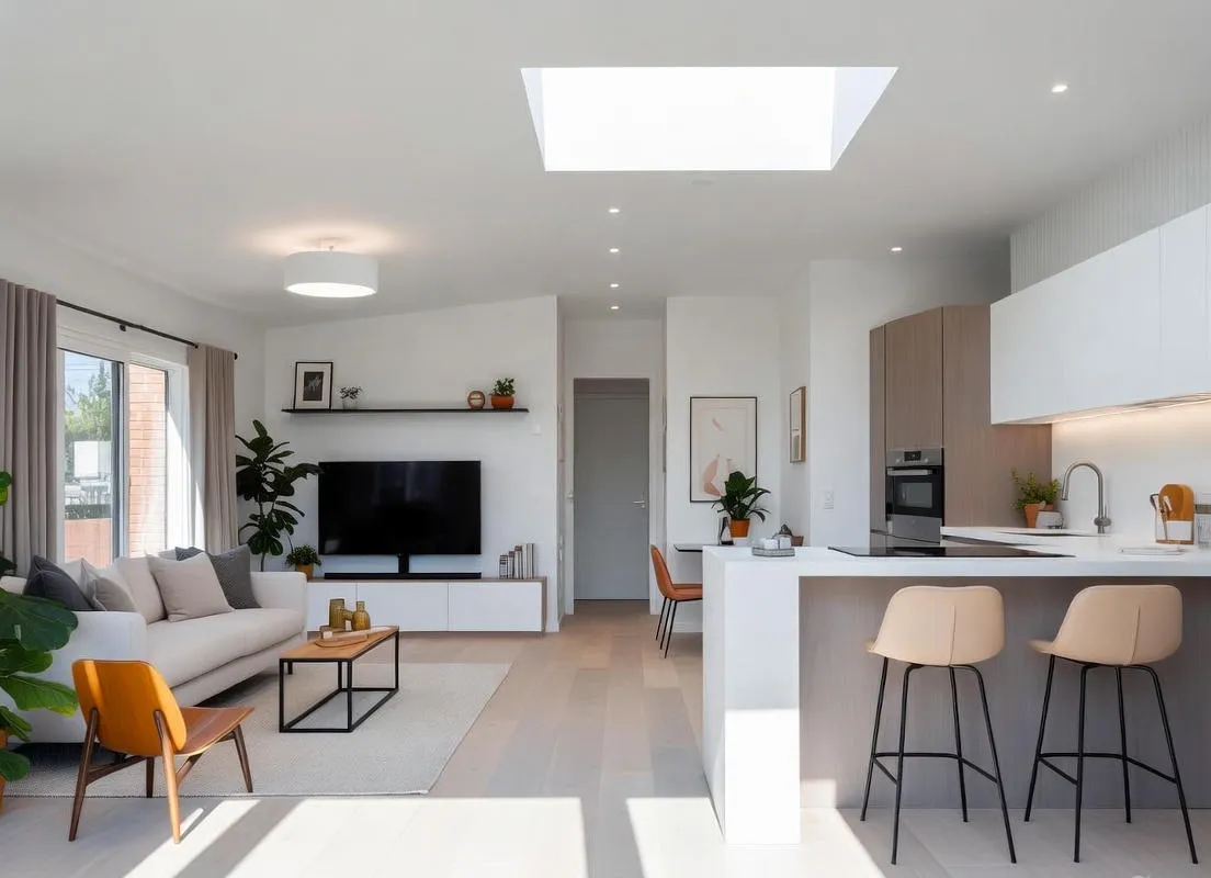 Không gian nhà ống được thiết kế mở, giảm cảm giác hẹp chiều ngang.