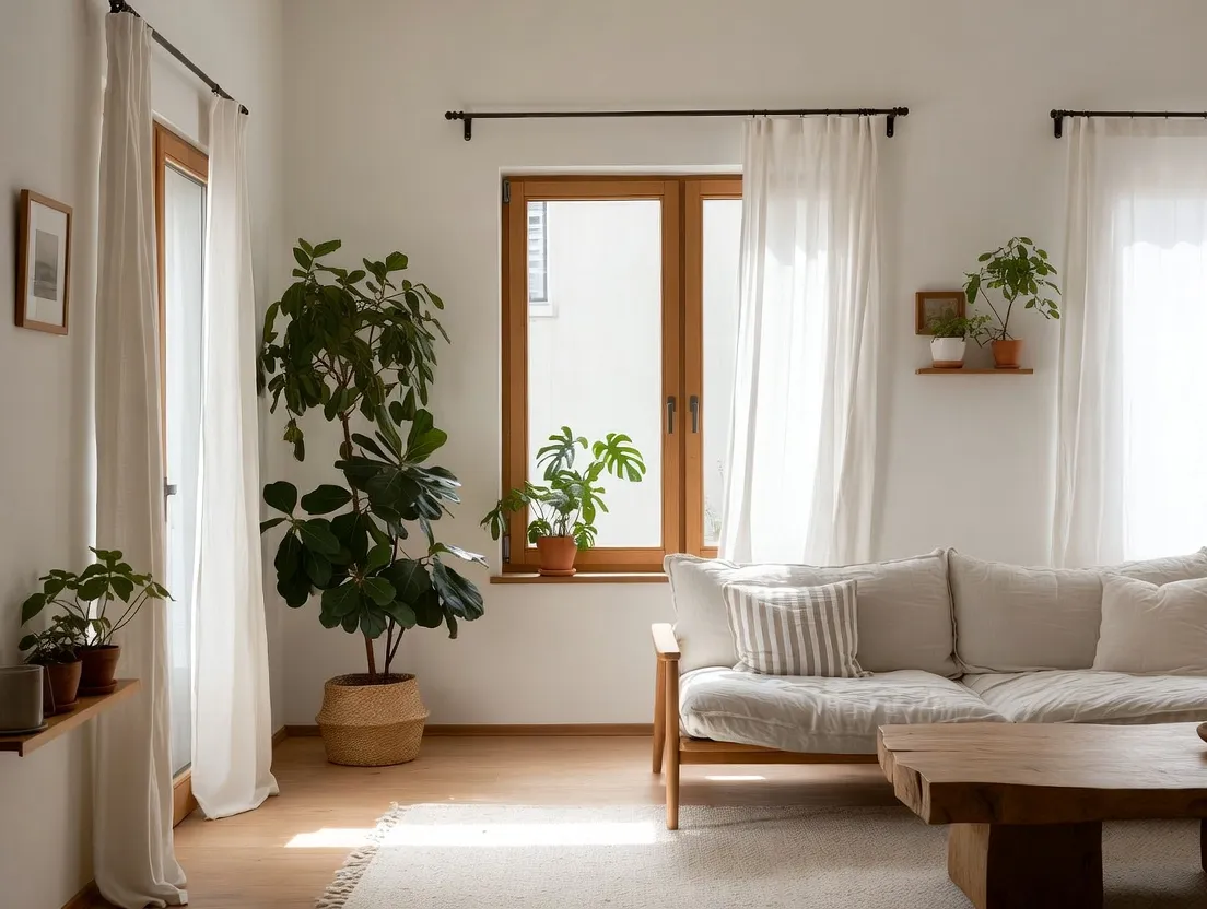 Thiết kế nội thất chữa lành với ánh sáng tự nhiên và cây xanh