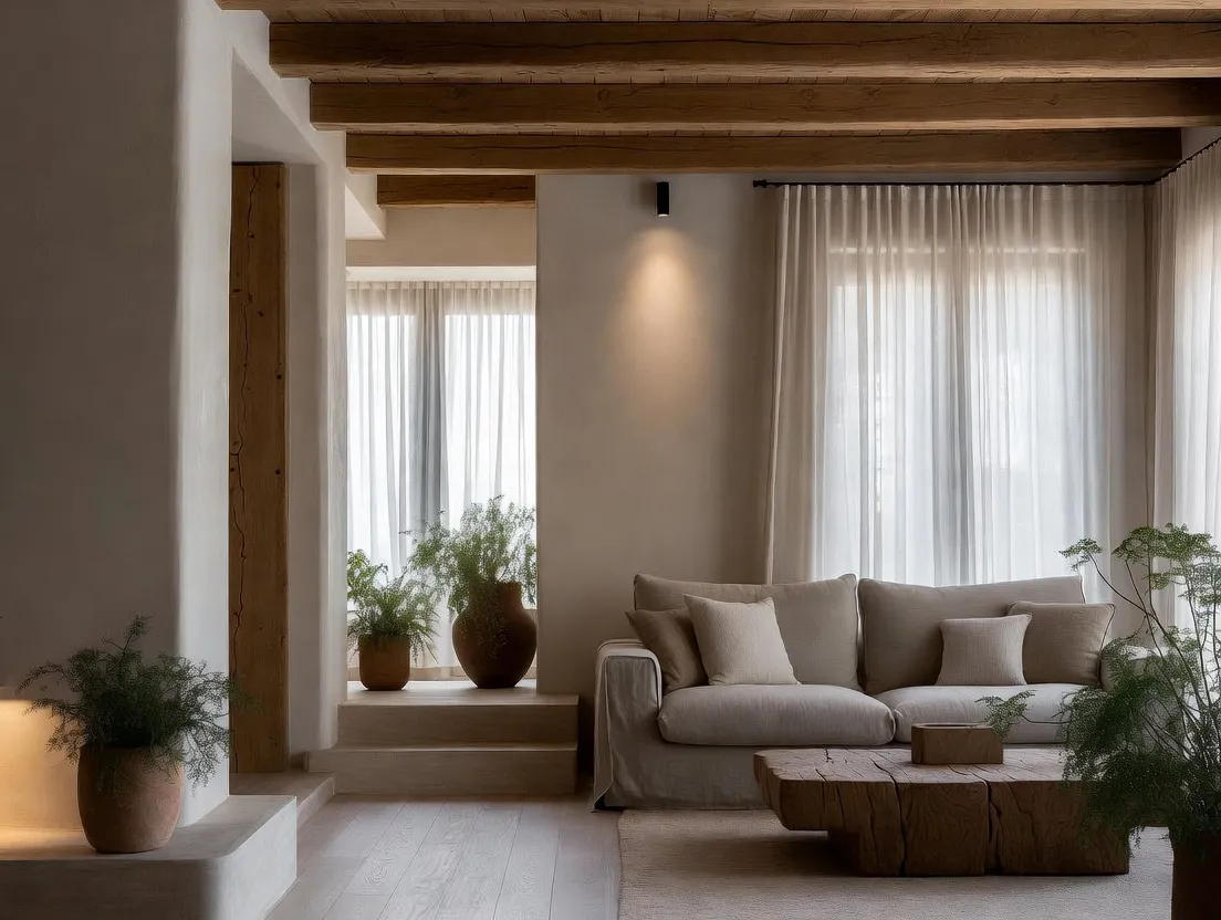 Vật liệu tự nhiên trong thiết kế nội thất chữa lành