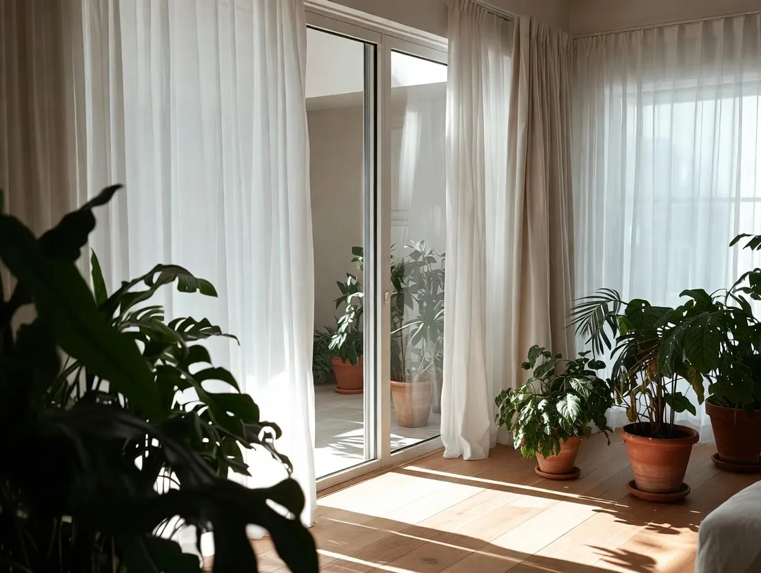 Thiết kế nội thất phòng khách đón ánh sáng tự nhiên hài hòa