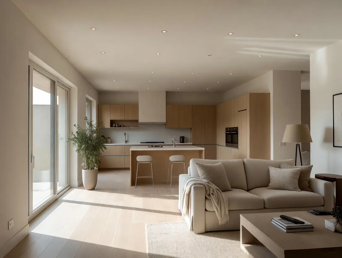 Thiết kế nội thất tối giản với ánh sáng tự nhiên hài hòa