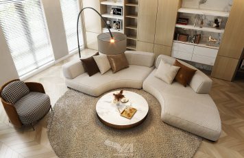 Các kiểu dáng sofa tạo điểm nhấn cho phòng khách