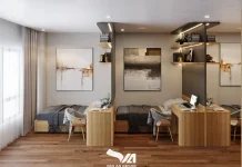 Các giải pháp bố trí nội thất cho phòng ngủ nhỏ của nhà phố.